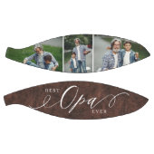 Beste Opa Ooit Leather Vaderdag Photo Keepsake Basketbal (Panelen)