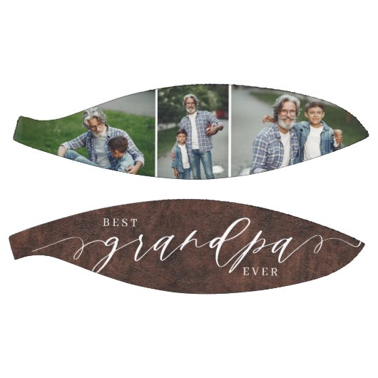 Beste Opa Ooit Lederen Vaderdag Foto Gift Basketbal (Panelen)