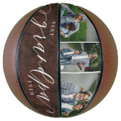 Beste Opa Ooit Lederen Vaderdag Foto Gift Basketbal (Verticaal)