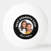 Beste Opa Ooit Leuke Aangepaste Foto Zwart Wit Pingpongbal (Voorkant)