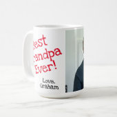 beste opa ooit met afbeelding koffiemok (Voorkant links)