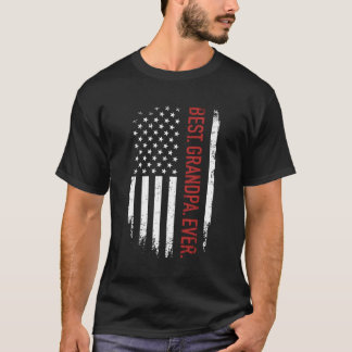 Beste opa ooit met Amerikaanse vlag vader's D T-shirt