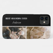 Beste Opa Ooit Modern 2Foto Collage  Case-Mate iPhone Case (Achterkant (horizontaal))