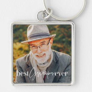 Beste Opa Ooit Modern Eenvoudig Elegant Foto Sleutelhanger