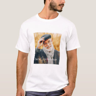 Beste Opa Ooit Modern Eenvoudig Elegant Foto T-shirt
