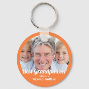 Beste Opa Ooit Modern Fotocadeau Sleutelhanger