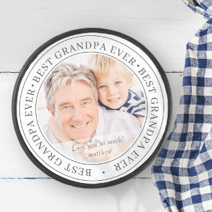 Beste opa ooit Moderne Klassieke foto Hockey Puck