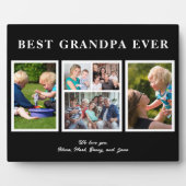 Beste opa ooit moderne zwart-wit collage fotoplaat (Voorkant)