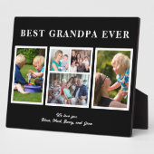 Beste opa ooit moderne zwart-wit collage fotoplaat (Zijkant)