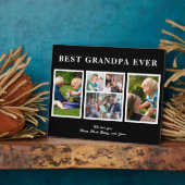 Beste opa ooit moderne zwart-wit collage fotoplaat (Zijkant)