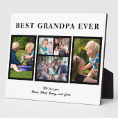 Beste opa ooit moderne zwart-wit collage fotoplaat (Zijkant)