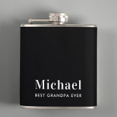 Beste opa ooit Monogram Zwart Heupfles