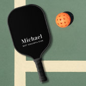 Beste opa ooit Monogram Zwart Pickleball Paddle