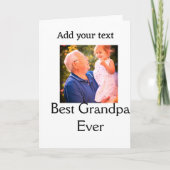 Beste opa ooit opa foto naam cadeaus tekst kaart (Voorkant)