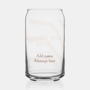 Beste Opa ooit oranje strepen spiraal voeg naam t Blikvorm Glas