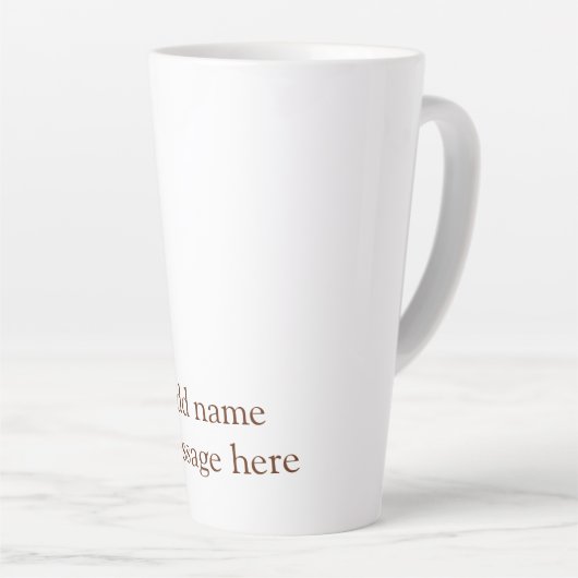 Beste Opa ooit oranje strepen spiraal voeg naam t Latte Mok (Rechterhoek)