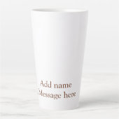 Beste Opa ooit oranje strepen spiraal voeg naam t Latte Mok (Voorkant)