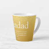Beste Opa Ooit, Papa Definitie Goud Glitter Latte Mok (Rechterhoek)