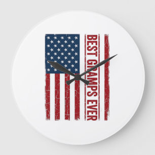 Beste opa ooit patriottische vlag vector ontwerp_1 grote klok