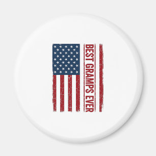 Beste opa ooit patriottische vlag vector ontwerp_1 magneet
