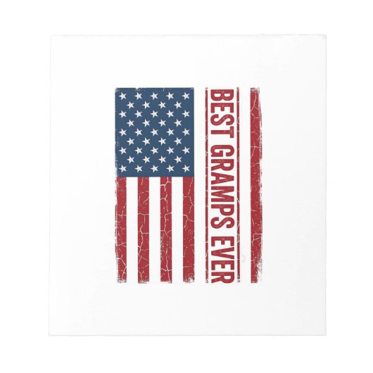 Beste opa ooit patriottische vlag vector ontwerp_1 notitieblok (Voorkant)
