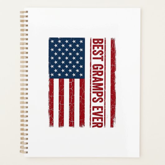 Beste opa ooit patriottische vlag vector ontwerp_1 planner (Voorkant)