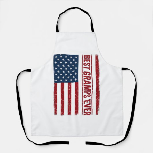 Beste opa ooit patriottische vlag vector ontwerp_1 schort (Voorkant)