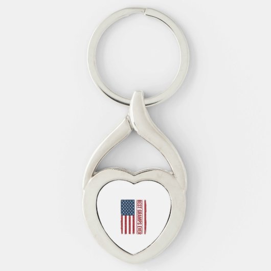 Beste opa ooit patriottische vlag vector ontwerp_1 sleutelhanger (Voorkant)