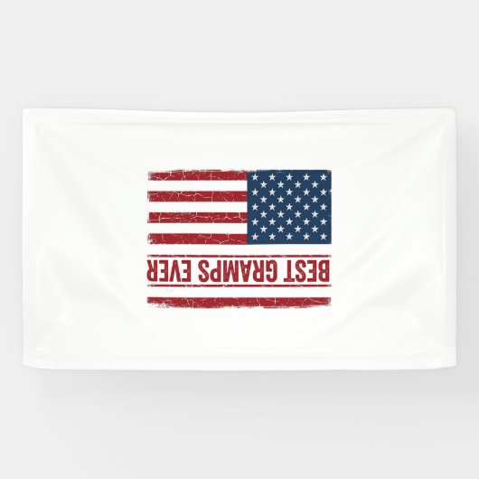 Beste opa ooit patriottische vlag vector ontwerp_1 spandoek (Horizontaal)