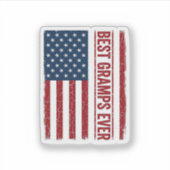 Beste opa ooit patriottische vlag vector ontwerp_1 sticker (Voorkant)
