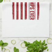 Beste opa ooit patriottische vlag vector ontwerp_1 theedoek (Gevouwen)