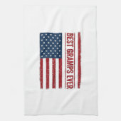 Beste opa ooit patriottische vlag vector ontwerp_1 theedoek (Verticaal)