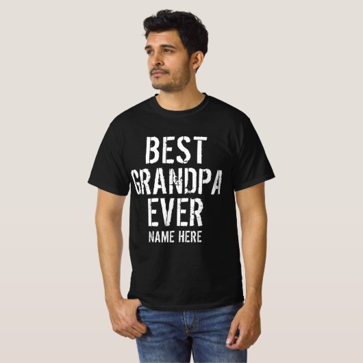 BESTE OPA Ooit PERSONALISEERBAAR  T-shirt (Voorkant volledig)