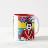 Beste opa ooit personaliseren stripboek tweekleurige koffiemok (Voorkant rechts)