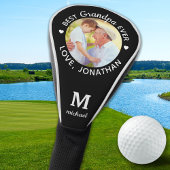 Beste opa ooit Persoonlijke monogram Foto Golfheadcover