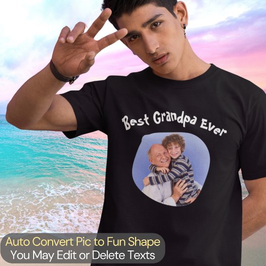 Beste opa ooit | Pic automatisch wijzigen in curve T-shirt