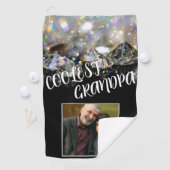 Beste opa ooit Pro Golfer Grandad Modern Schattige Golfhanddoek (Insitu)