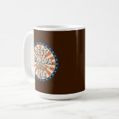 Beste opa ooit retro badge koffiemok (Voorkant links)