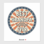 Beste opa ooit retro badge sticker (Vel)