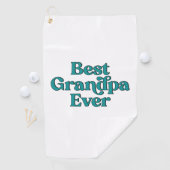 Beste Opa Ooit Retro Citaat Vaderdag Golfhanddoek (Insitu)