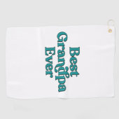 Beste Opa Ooit Retro Citaat Vaderdag Golfhanddoek (Horizontaal)