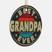 Beste Opa Ooit Retro Grootvader Cadeau Keramisch Ornament (Rechts)