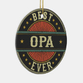 Beste OPA Ooit Retro Opa Vaderdag Keramisch Ornament (Rechts)