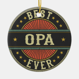 Beste OPA Ooit Retro Opa Vaderdag Keramisch Ornament