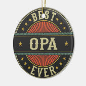 Beste OPA Ooit Retro Opa Vaderdag Keramisch Ornament (Links)