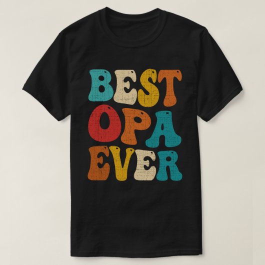 Beste OPA Ooit Retro Opa Vaderdag T-shirt (Design voorkant)