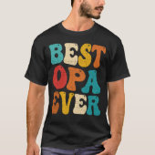 Beste OPA Ooit Retro Opa Vaderdag T-shirt (Voorkant)