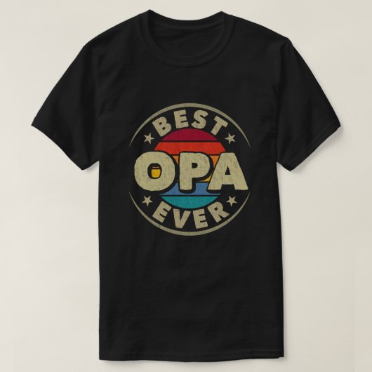 Beste OPA Ooit Retro  Opa Vaderdag T-shirt (Design voorkant)