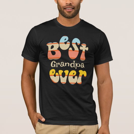Beste Opa Ooit Retro T-shirt (Voorkant)