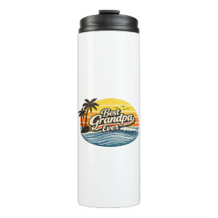 Beste opa ooit Retro zonsondergang ontwerp Thermosbeker